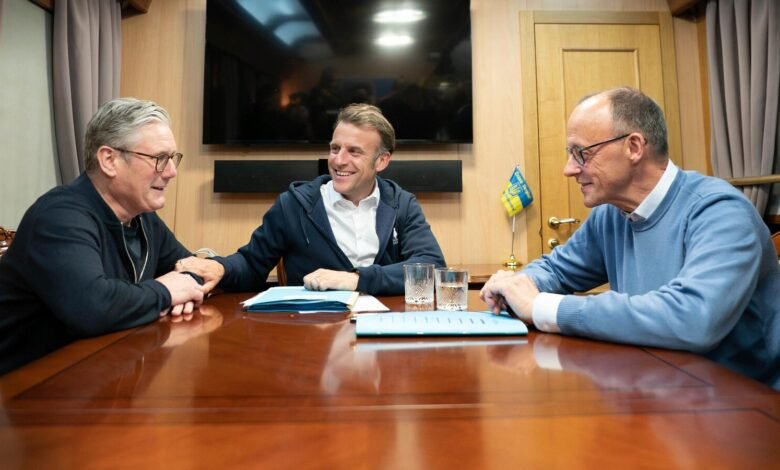 European leaders arrive in Kyiv amid push for 30-day ceasefire